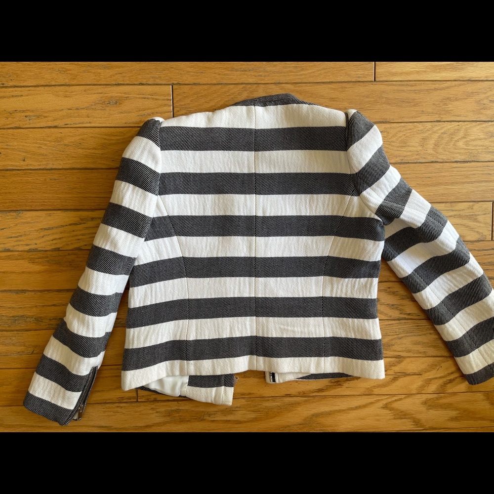Zara stripped zip blazer/jacket - Picture 4 of 6